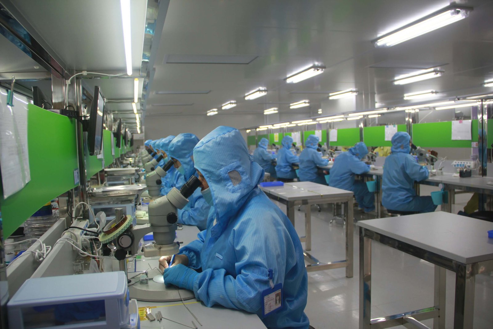 Production staff at work in our manufacturing facility